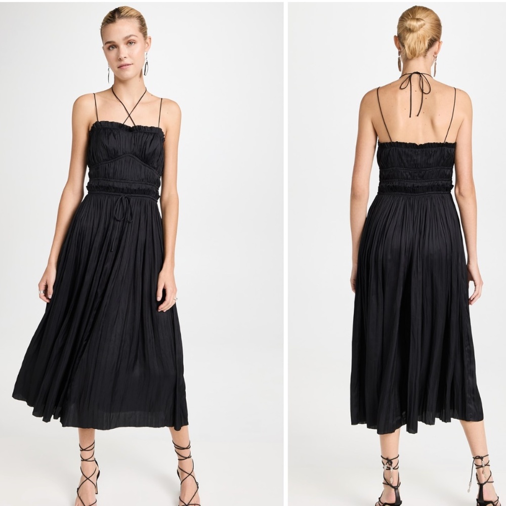 ULLA JOHNSON BLACK NEVEAH DRESS SIZE 2